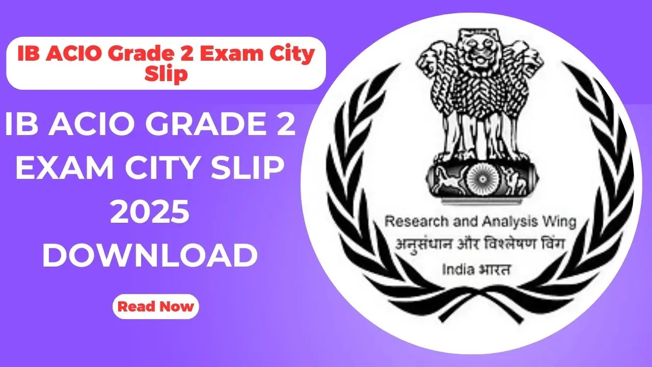 IB ACIO Grade 2 Exam City Slip 2025 Download